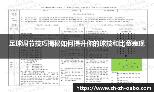 足球调节技巧揭秘如何提升你的球技和比赛表现